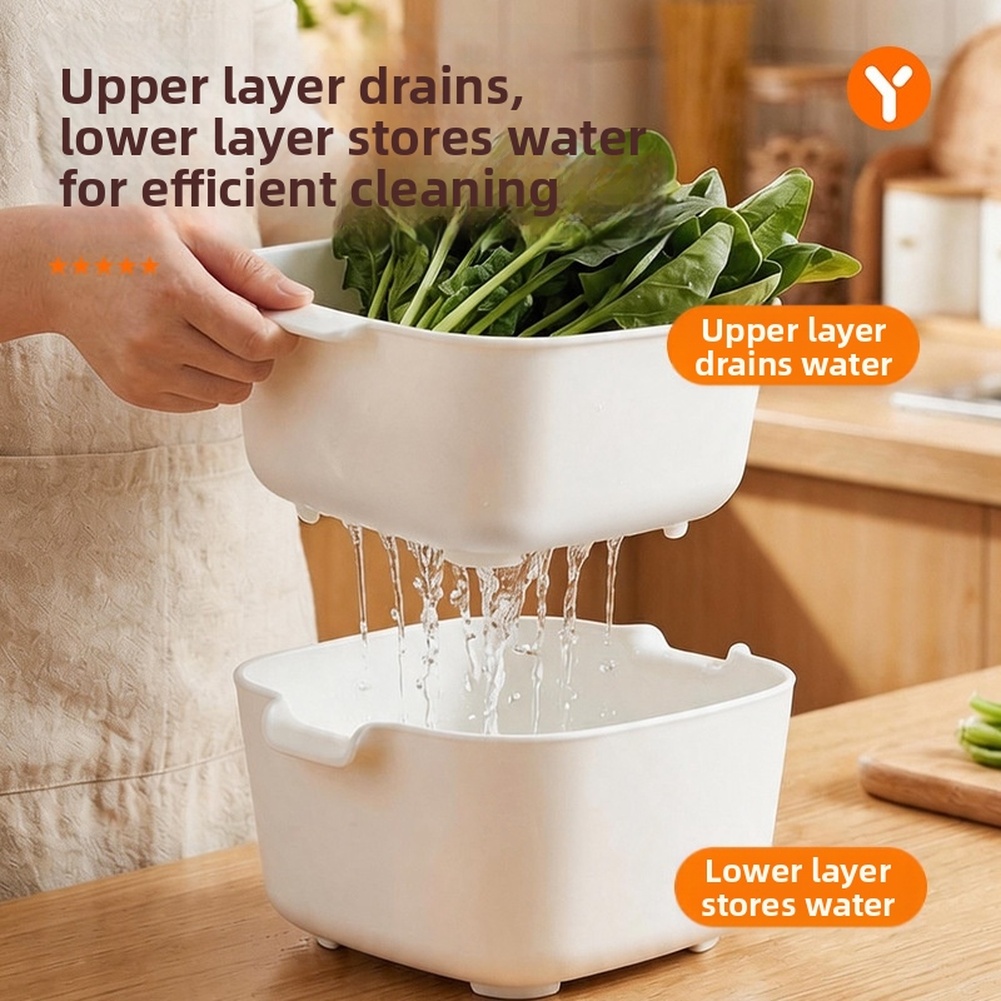 FoodGrade Two Tier Drain Baske - огляд і ціна Kitchen Home Gadgets