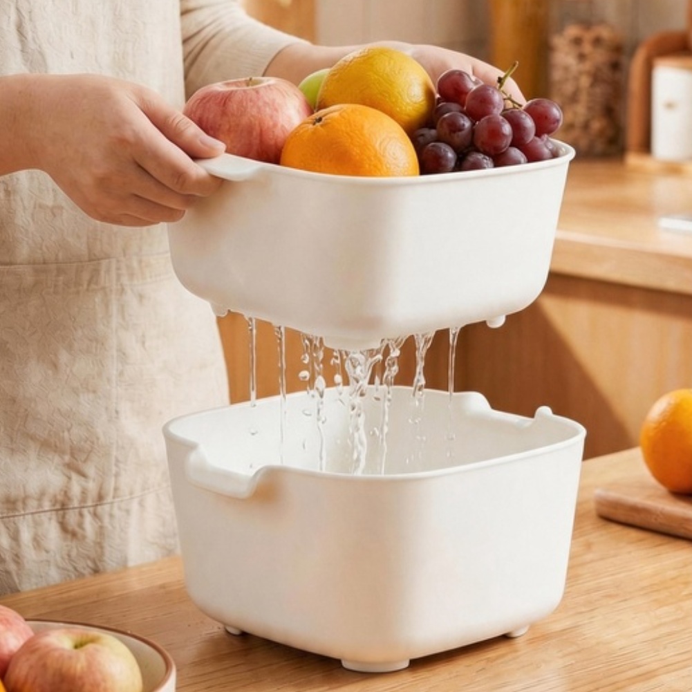 FoodGrade Two Tier Drain Baske - огляд і ціна Kitchen Home Gadgets