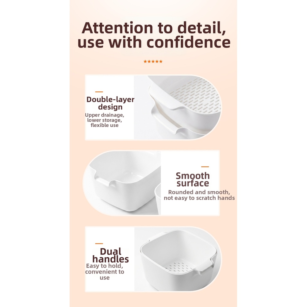 FoodGrade Two Tier Drain Baske - огляд і ціна Kitchen Home Gadgets