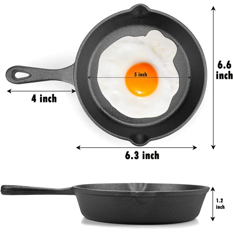 6 Inch Cast Iron Skillet, Fryi - огляд і ціна Cast Iron Skillet